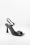 Jorge Bischoff Square-Toe Textured Strappy Heels